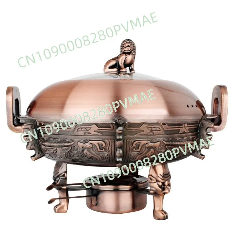 Stainless Steel Alcohol Dry Pot Stove Small Hot Pot for Hotel Restaurant Solid Fuel Heating