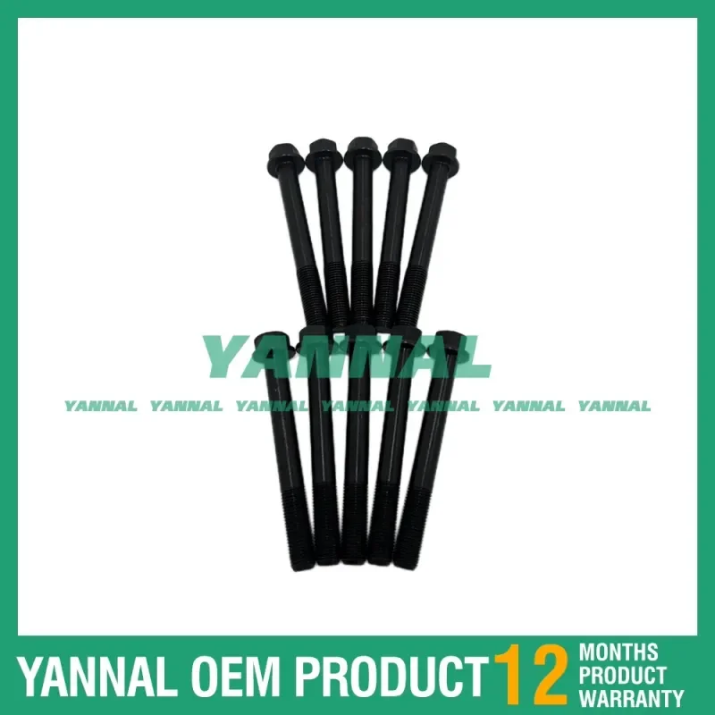 

For Isuzu Engine 4LE1 4LE2 Cylinder Head Bolts Fit EX55 ZX55UR ZX55 Excavator