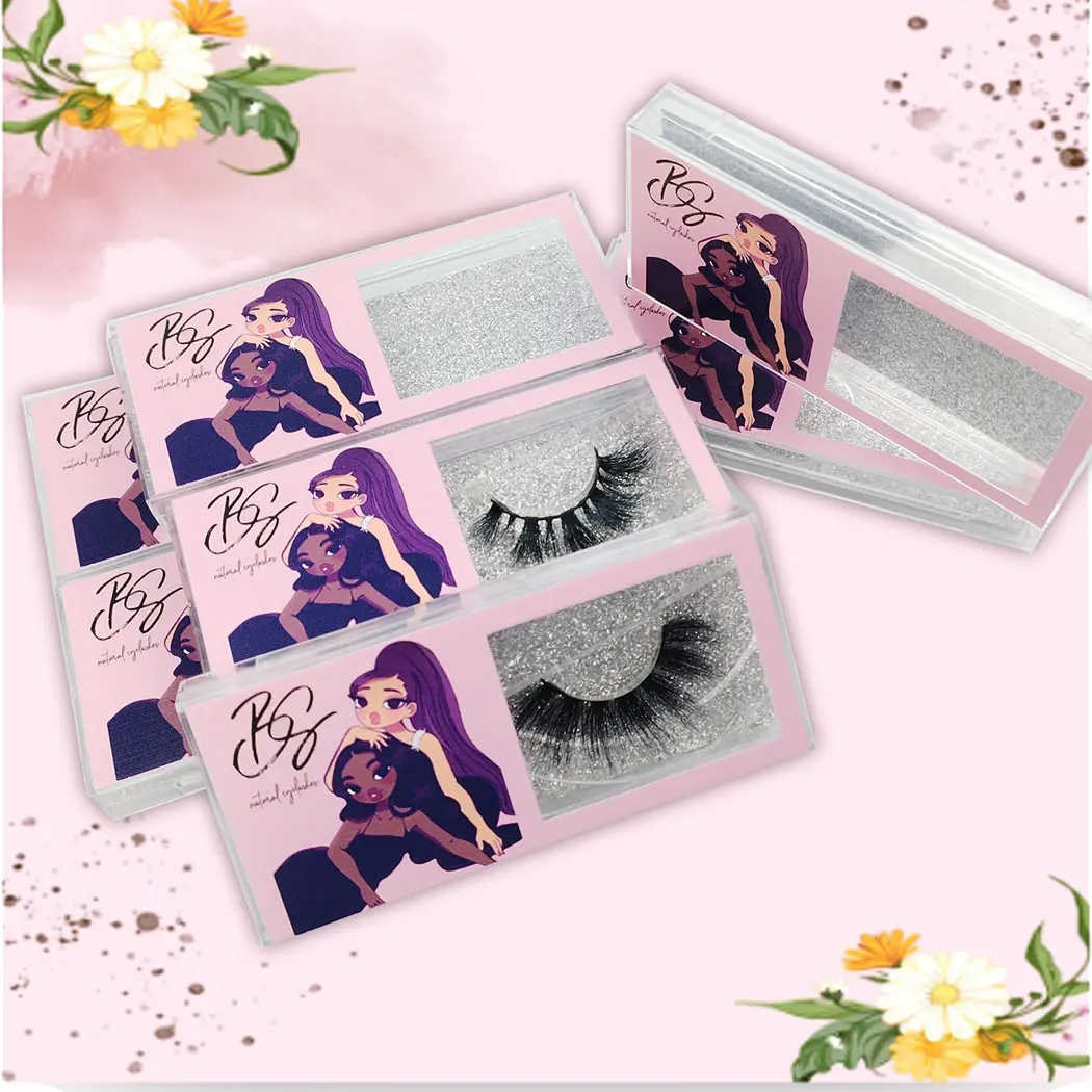 ขายส่ง Mink Lashes กรณี Eyelashes กล่องที่กำหนดเอง Lash กล่องโลโก้บรรจุภัณฑ์ Fluffy Soft Eye-Lash กรณีบรรจุภัณฑ์แต่งหน้า