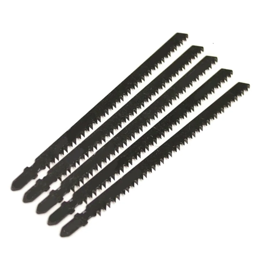 6pcs Saw blade Jig Saw Set Steel T744D With T-axis 1.2mm Thickness 180mm Black Extra Length For Wood Brand new