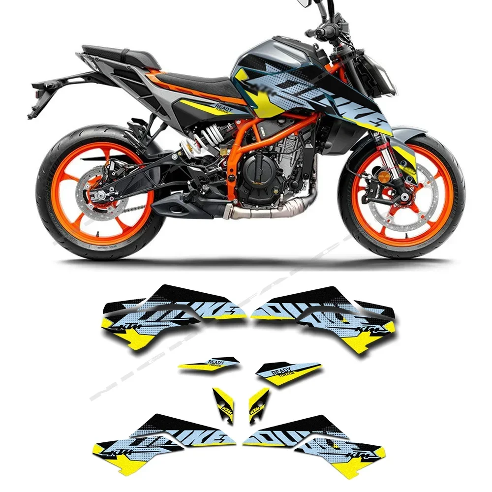 

For KTM Duke 125 250 390 2024 Complete Kit Protective Graphic PVC Sticker Kit Decal Sticker Graphic Kit