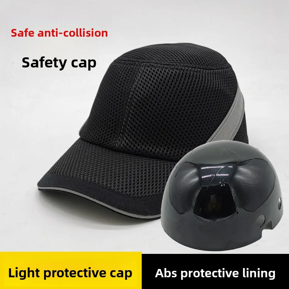 

Net Cloth Hi-Viz Anti-collision Hard Hat Work Safety Bump Cap Baseball Hat Style Helmet Head Protection Repairing