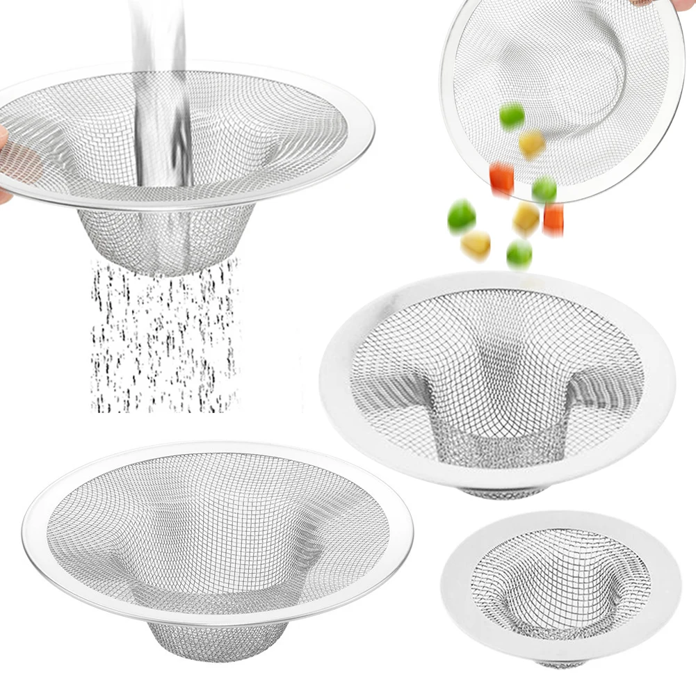 

2 шт., кухонный фильтр для раковины, противозасоряющийся фильтр из нержавеющей стали для ванны, сливная крышка для пола, канализационный фильтр, кухонные аксессуары для ванной комнаты