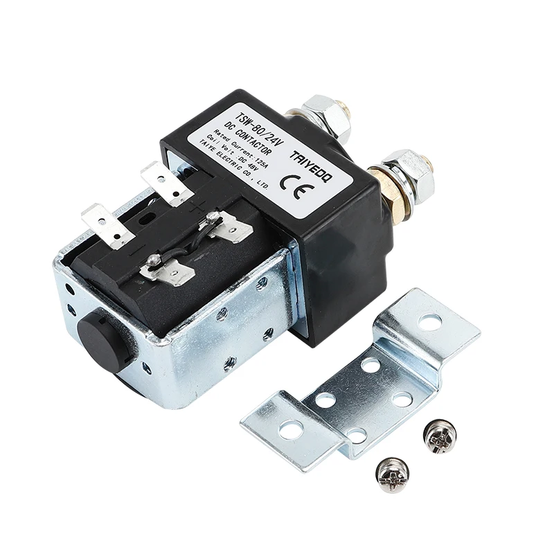 TSW-80 125A Normally Open Contacts DC Contactor for Electronic Control Systems 12V 24V 48V 60V 72V