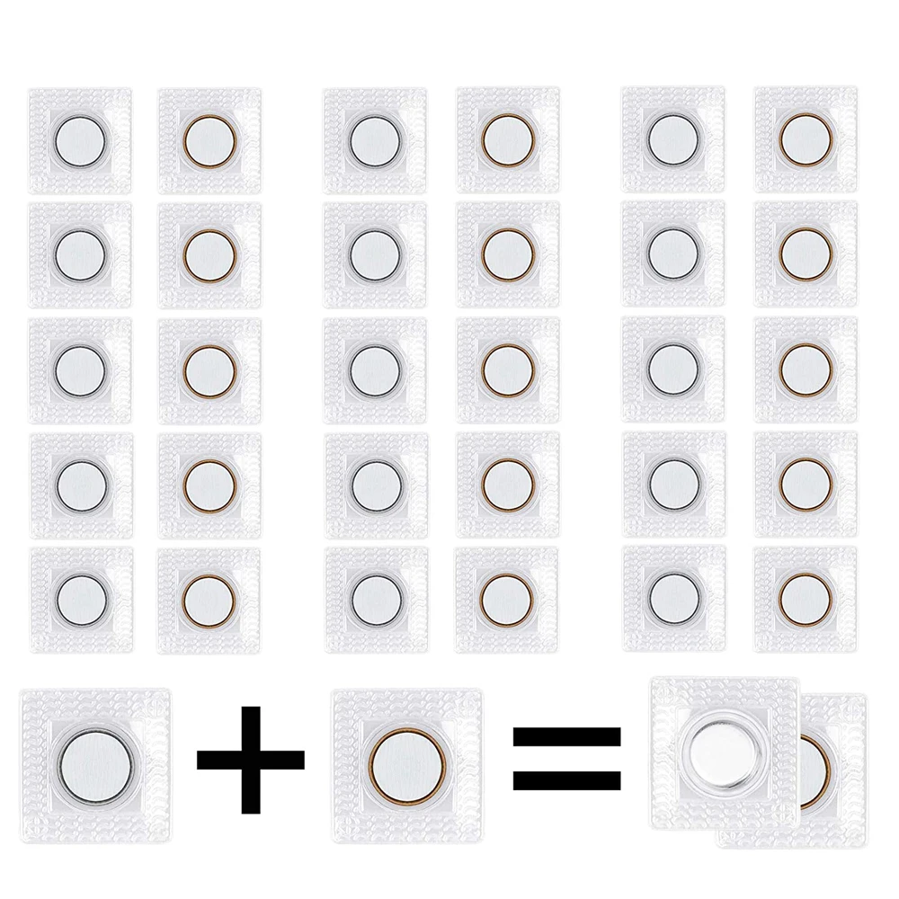 2/10 Pairs Hidden Sew on Snaps PVC Magnetic Button for Thin Fabrics Handbag Clothing Clasp DIY Craft Sewing Tools 10 15mm