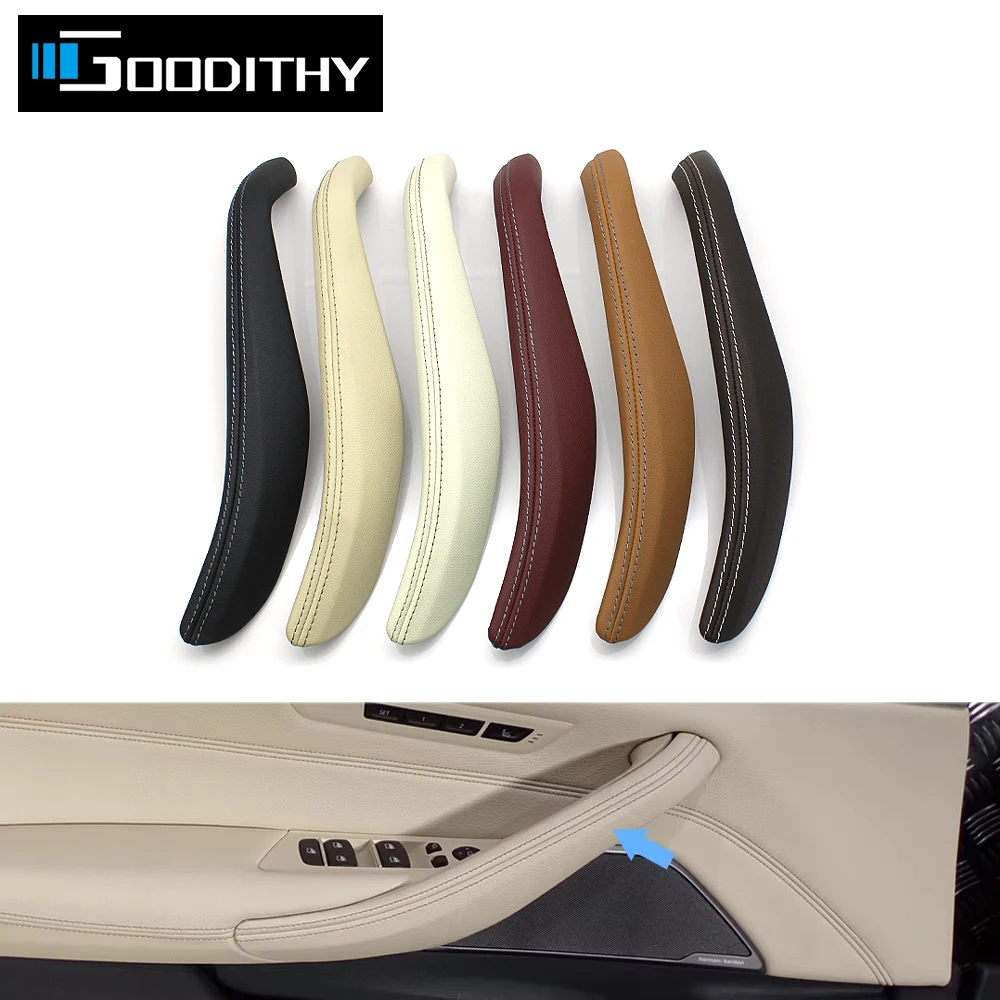 Image of Auto innen links rechts Beifahrertür vorne hinten Zug griff Leder Außen abdeckung für BMW 5er G30 G31 M5 F90 2015-2018