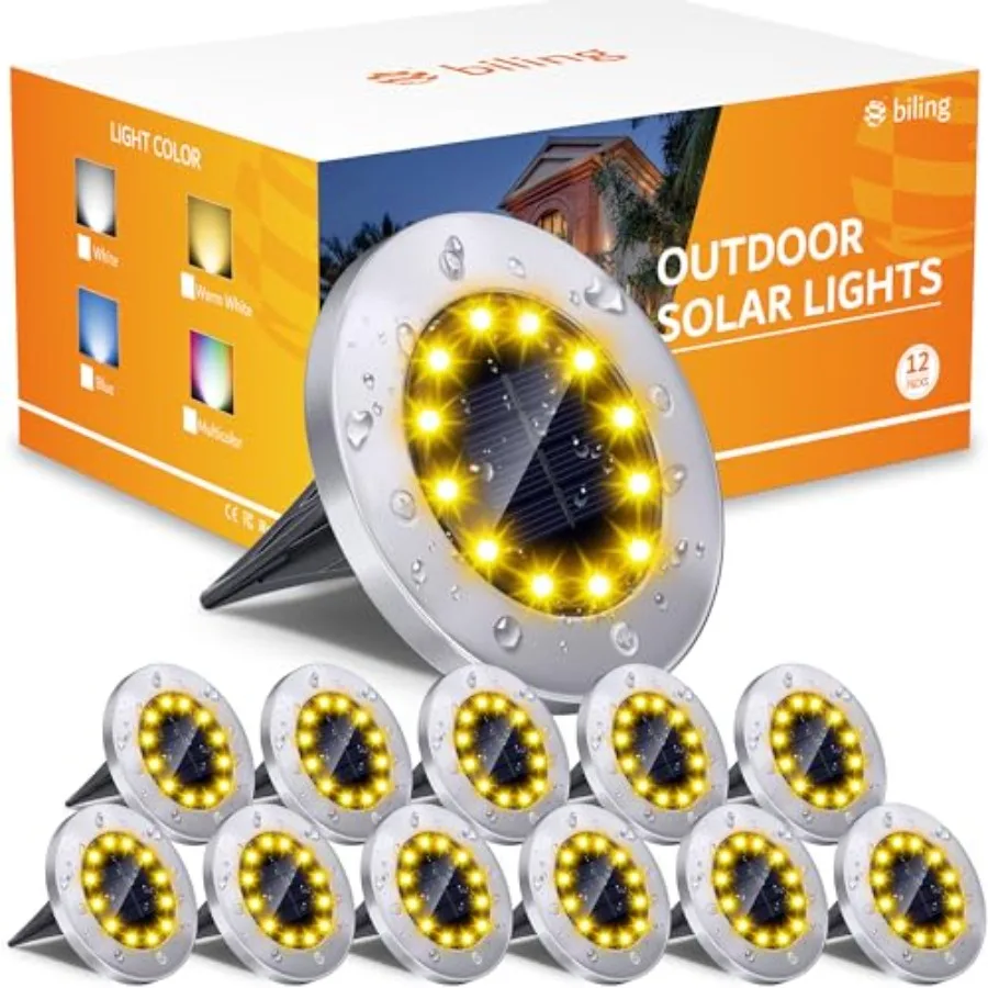 Solar Ground Lights Outdoor s Bright LEDs Solar Lights Outdoor Waterproof for Yard Walkway Garden Driveway