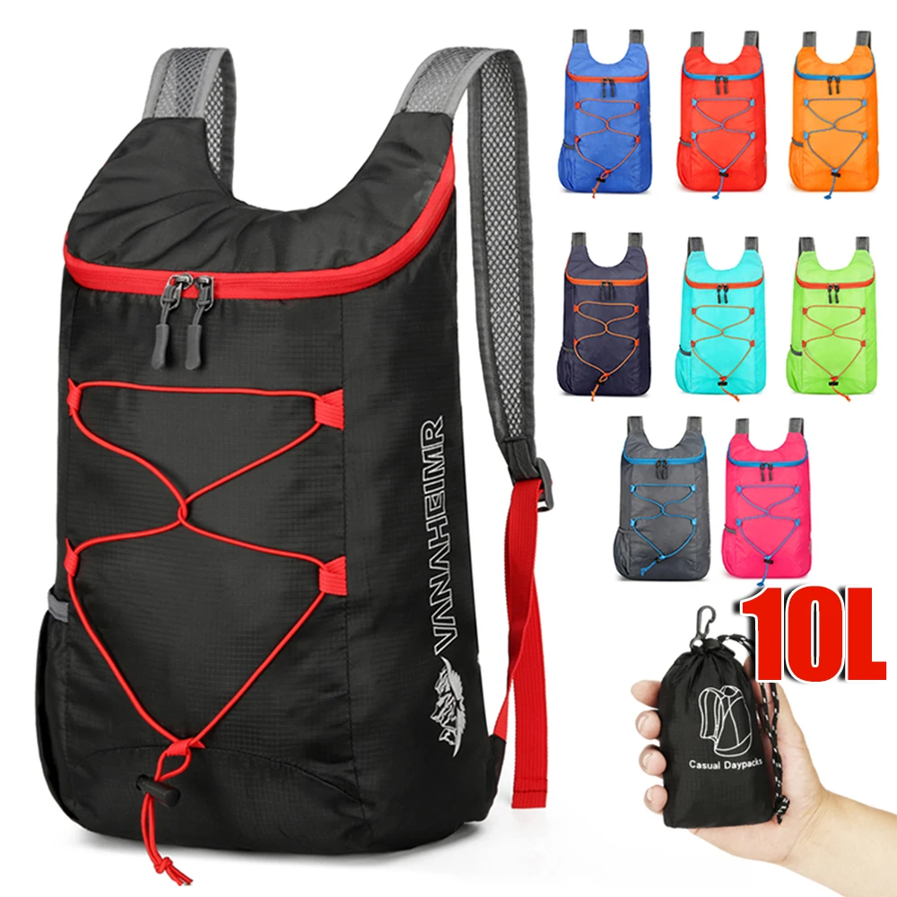 10l Multifunctionele Outdoor Opvouwbare Rugzak Lichtgewicht Bergbeklimmen Tas Waterdichte Sporttas Voor Kamperen Wandelreizen