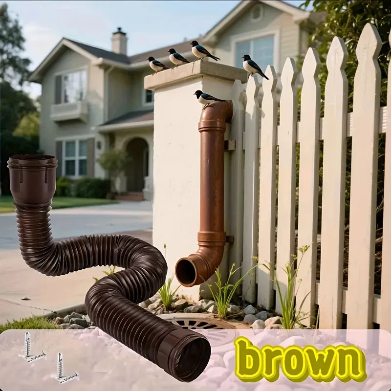 Adjustable Rain Gutter Downspout Extensions Down Spout Universal Downspout Extender,Rainwater Drainage System Accessory ﻿