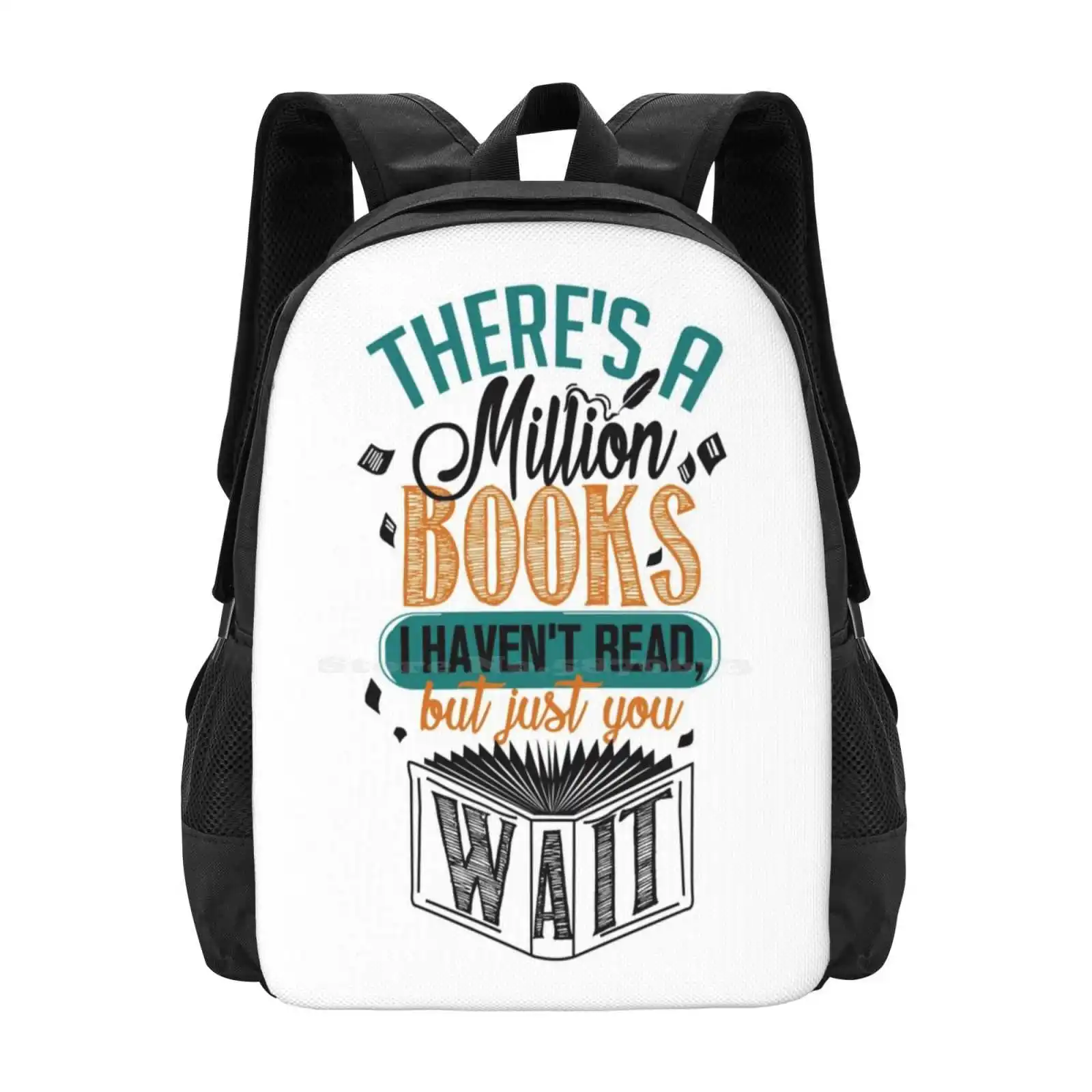 There'S A Million Books I Haven'T Read... School Bags Travel Laptop Backpack Books Reading Booknerdigans Bookish Booknerdmy