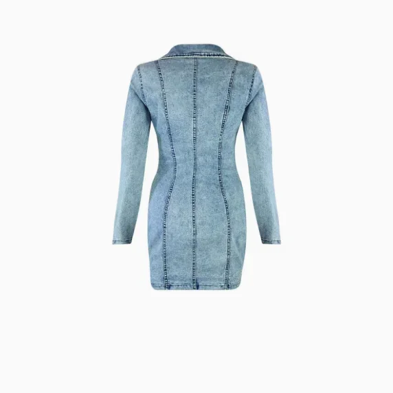 

Сексуальное облегающее джинсовое платье для женщин, комплект из двух предметов для ночного клуба, мини-платья, персонализированная женская модная одежда, сексуальные платья