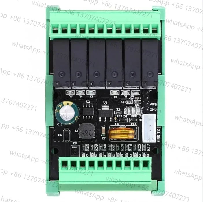 FX2N-14MR PLC مجلس وحدة إخراج التتابع 8 في 6 خارج 24VDC مصدر الطاقة مع قاعدة التناظرية 2AD 0-10 فولت المدخلات عد عالي السرعة
