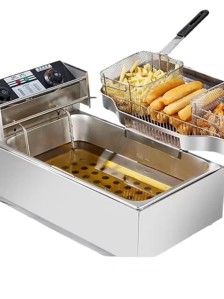 200V Electric Deep Fryer with Adjustable Temperature Large Tank Design for Home And Commercial Frying Use LYH