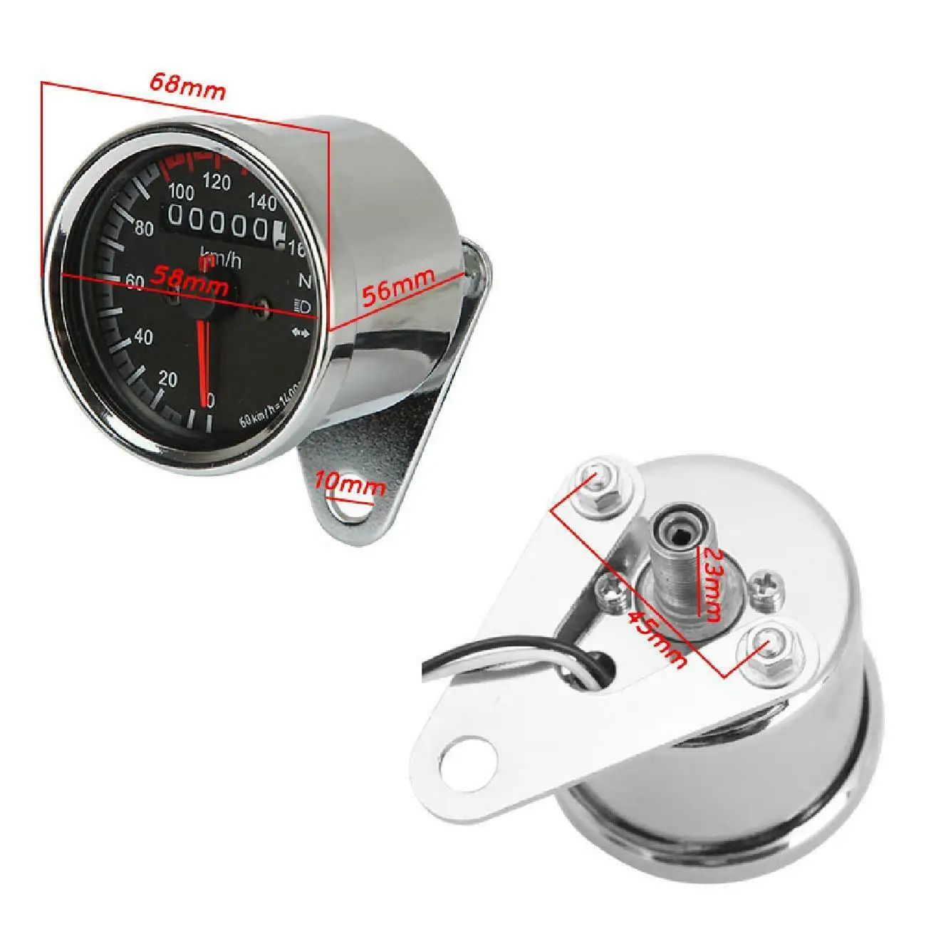 Motorcycle Speedometer Backlit Dual Cafe Odometer Gauge Devices For Suzuki 02 GSXR 600 Honda Dax Dio Yamaha XMAX Harley ...