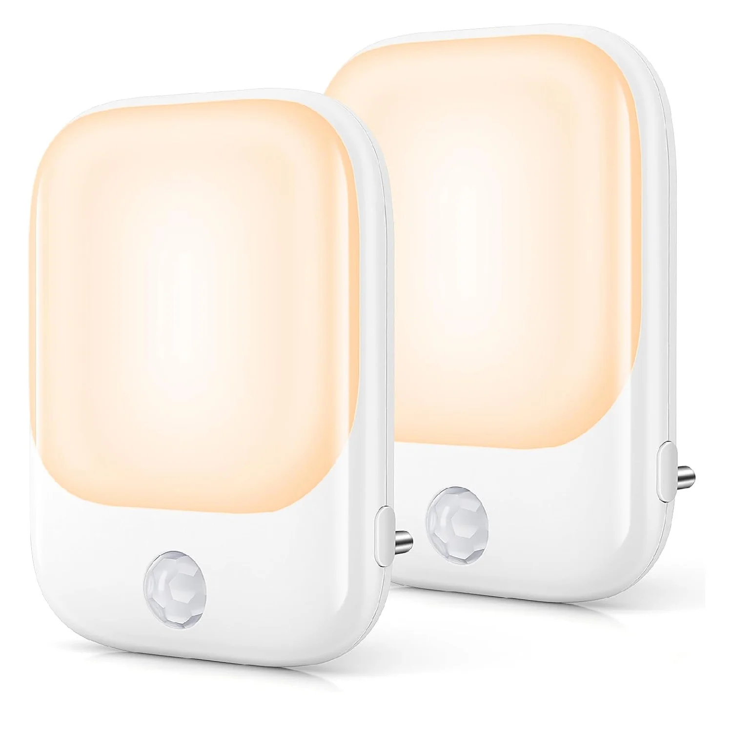 家庭用プラグ式pirモーションセンサーナイトライト-自動感知ledウォールランプ-寝室用ソフトで温かみのある照明