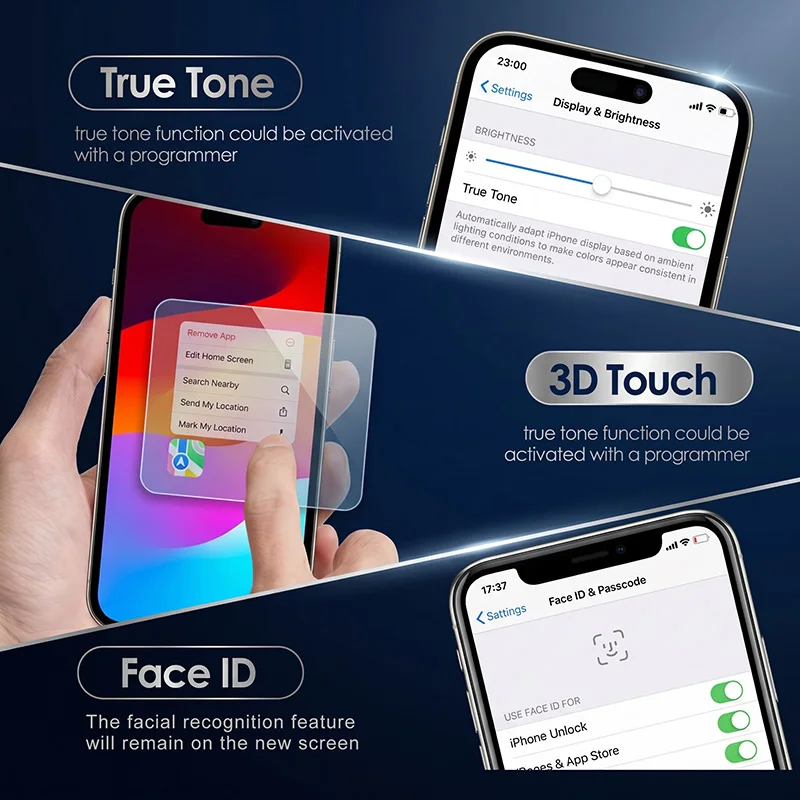 New OLED For iPhone X XR XS LCD Display 13 Mini 14 PLUS 15 Display For iPhone 11 12 13 Pro MAX Display Display Replacement Parts