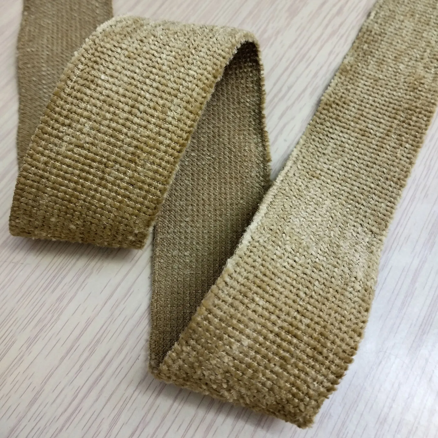 Großhandel 4cm Dickes Polyester-Gurtband für Taschen, Gürtel & DIY-Näharbeiten - Strapazierfähiges Gewebtes Band in Schwarz, Senfgelb & Armeegrün – Detail 3