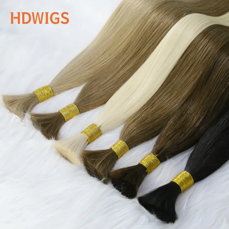 Straight Bulk Hair Human Hair 50g/pc Brazilian Remy Human Hair for Braiding Boho Bulk Human Hair for Women Human Hair Natural