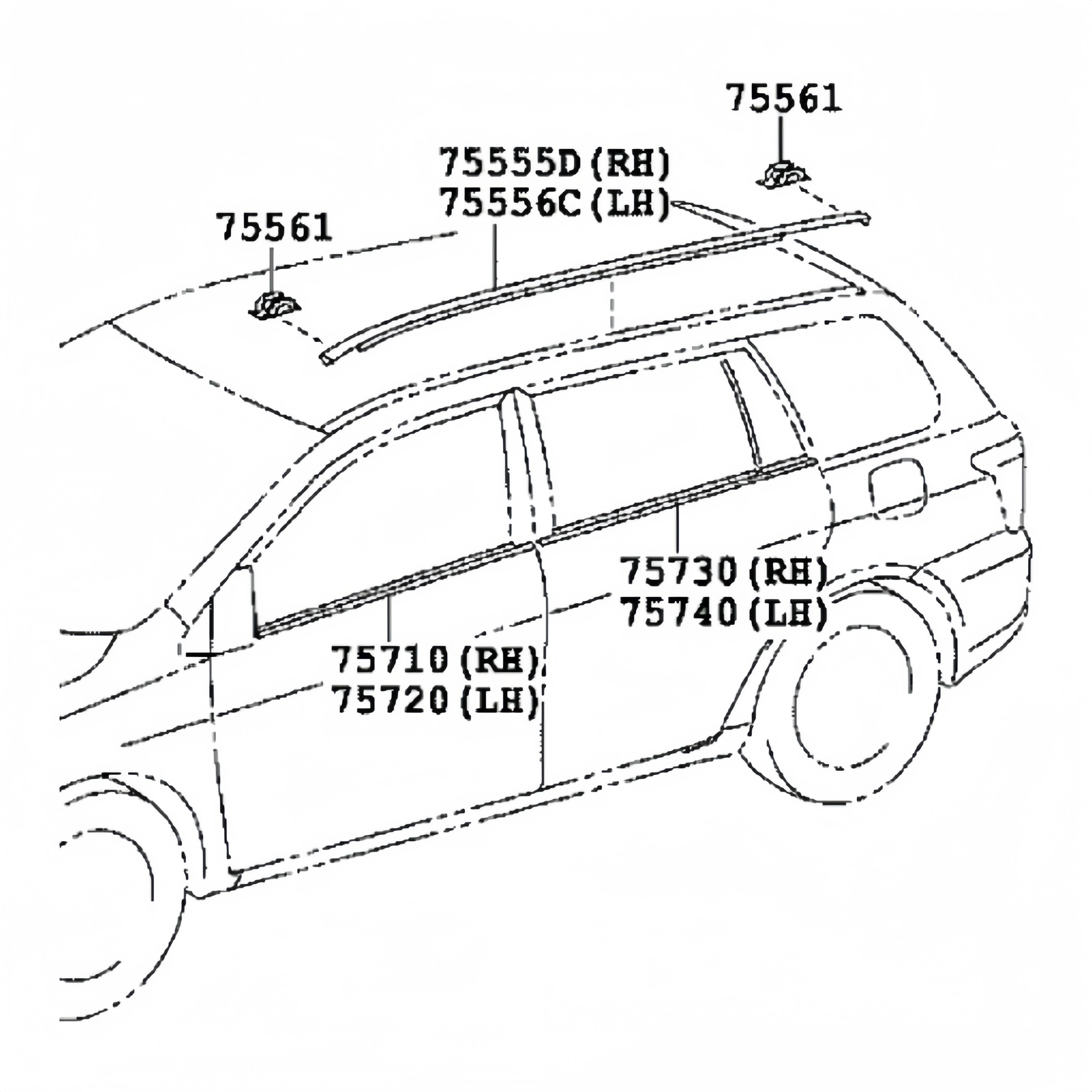 4 Pcs Black Car Outer Door Window Moulding Trim Weatherstrip Seal Belt Compatible for toyota corolla Fielder 2006-2012