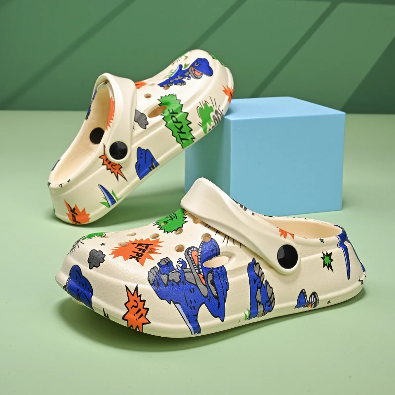 Boy Girls Sandals Cartoon Printed Shoe Toddler Shoes Soft Sole Slippers Kids Breathbale Summer Beach Shoe Toddler Shoes