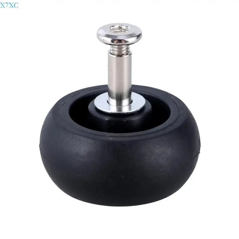 

X7XC 4Pcs 40x18mm Suitcase Replacement Black Luggage Universals Rubber Swivels Caster Repair Kits