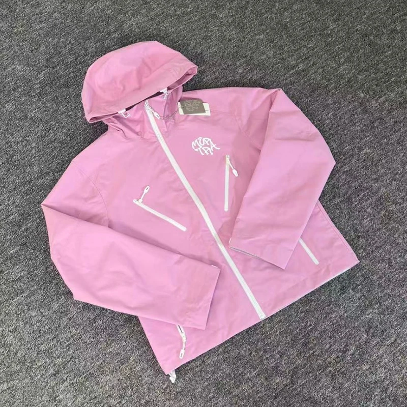 

Mertra Jacket Water-soluble Full Print Logo New Style Windbreaker Male Female Retro Casual Sports Coat Real Photo