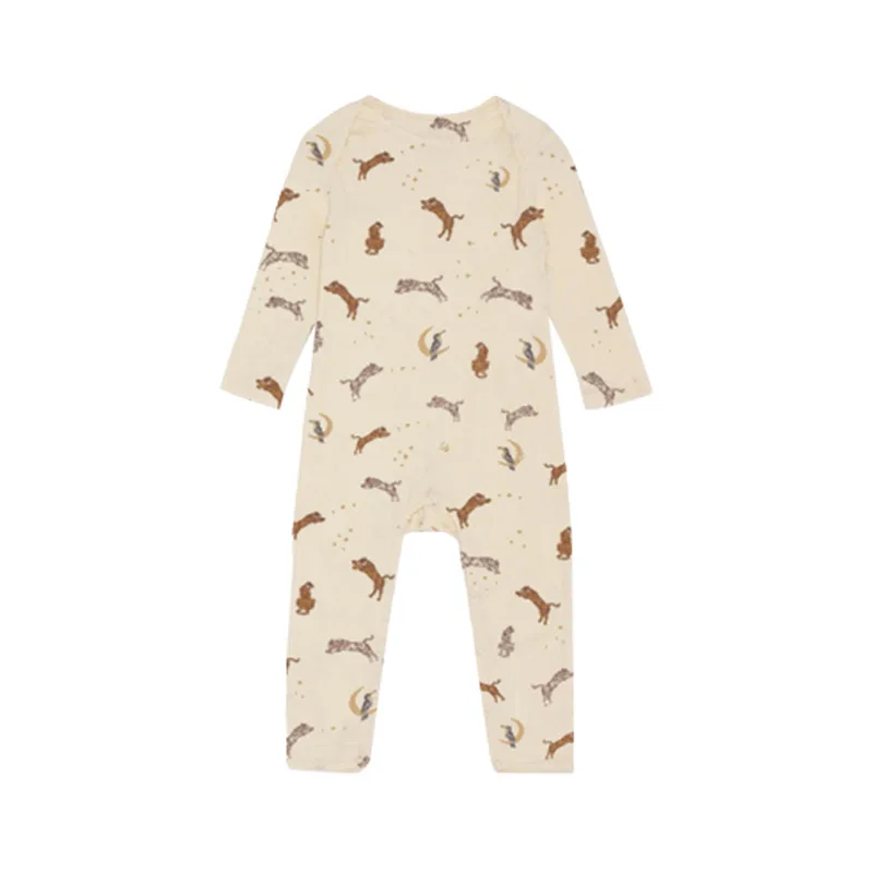 Infant and Toddler Printed Jumpsuit Autumn New Baby Pullover Long Sleeved Crawling Suit Nordic Style Newborn Clothes