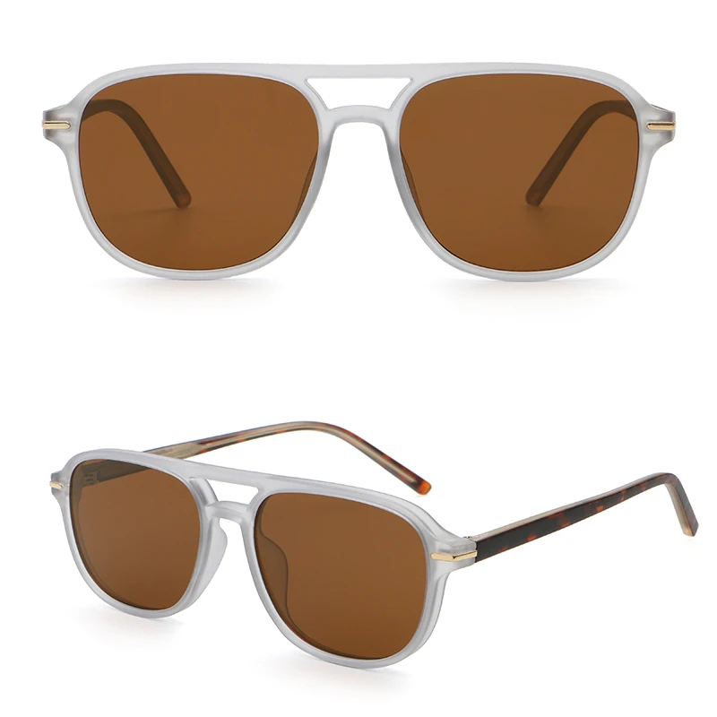 Peekaboo Sonnenbrille mit quadratischem Rahmen für Damen, Unisex, CP-Acetat, modische Sonnenbrille für Herren, UV400, Blau, Braun, Grün, 2024, Sommer – Detail 10