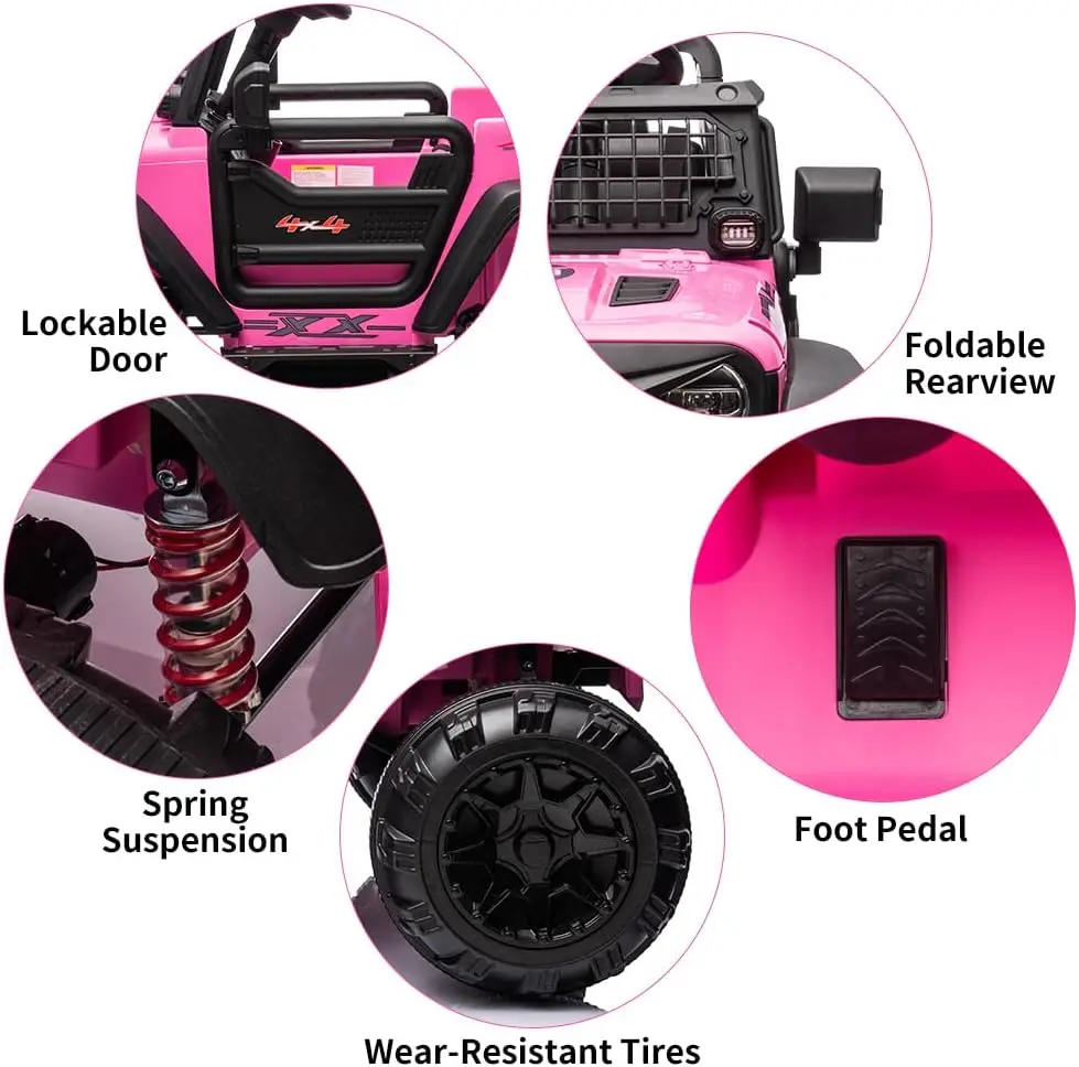 12v crianças passeio de 2 lugares carro elétrico com controle remoto veículo elétrico alimentado por bateria 2x120w motores rodas luzes led usb