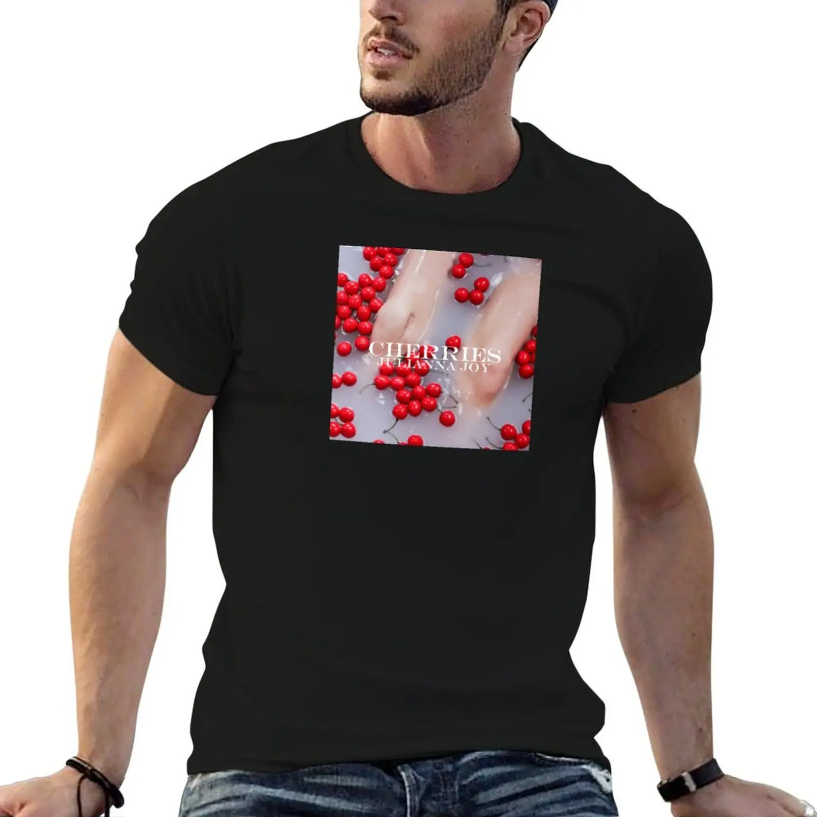 CHERRIES EP COVER T-Shirt korean fashion Short sleeve tee T-shirt men