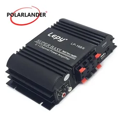 Car Amplifier LP-168S 12V Power Subwoofer 2.1 Channel Auto Audio Bass Output HiFi Stereo Sound With AUX Function LoudSpeake