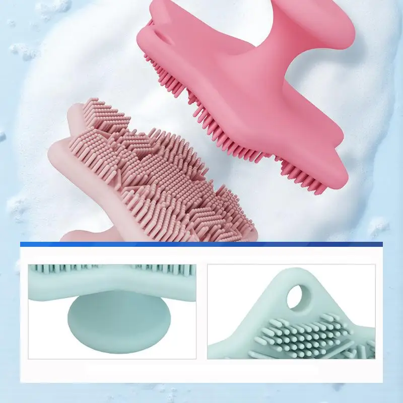 فرشاة تنظيف صغيرة من السيليكون الناعم، منظف يدوي لتنظيف الجسم والعناية بالوجه، فرشاة استحمام محمولة من السيليكون #1