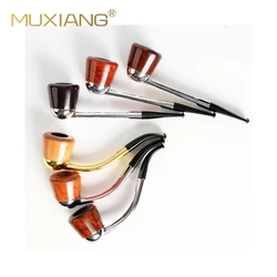 MUXIANG System metal pipe Removable briar bowl Curved or straight handle available Smoker's gift