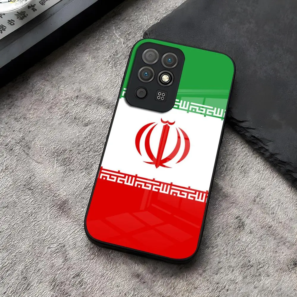 Iran Flag Phone Case Glass for Huawei P40 P30 P50 P20 P10 P9 Lite Smartp Z Mate 40 Honor 30 50 60 Pro Plus Coque