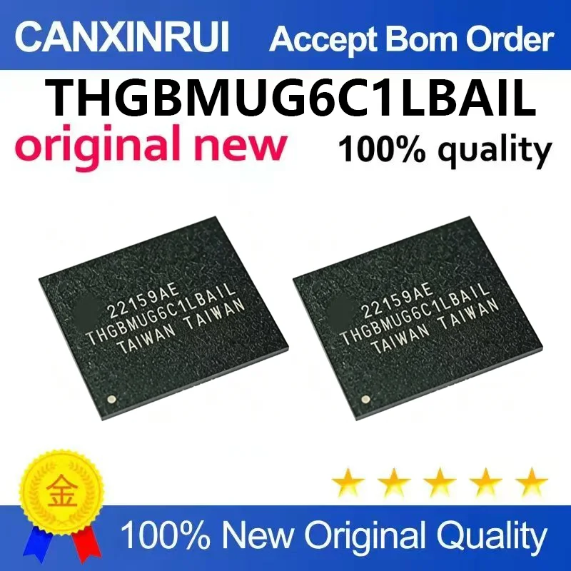 （5pcs-100pcs）Brand new original THGBMUG6C1LBAIL 8GB EMMC 5.1 version memory chip BGA-153