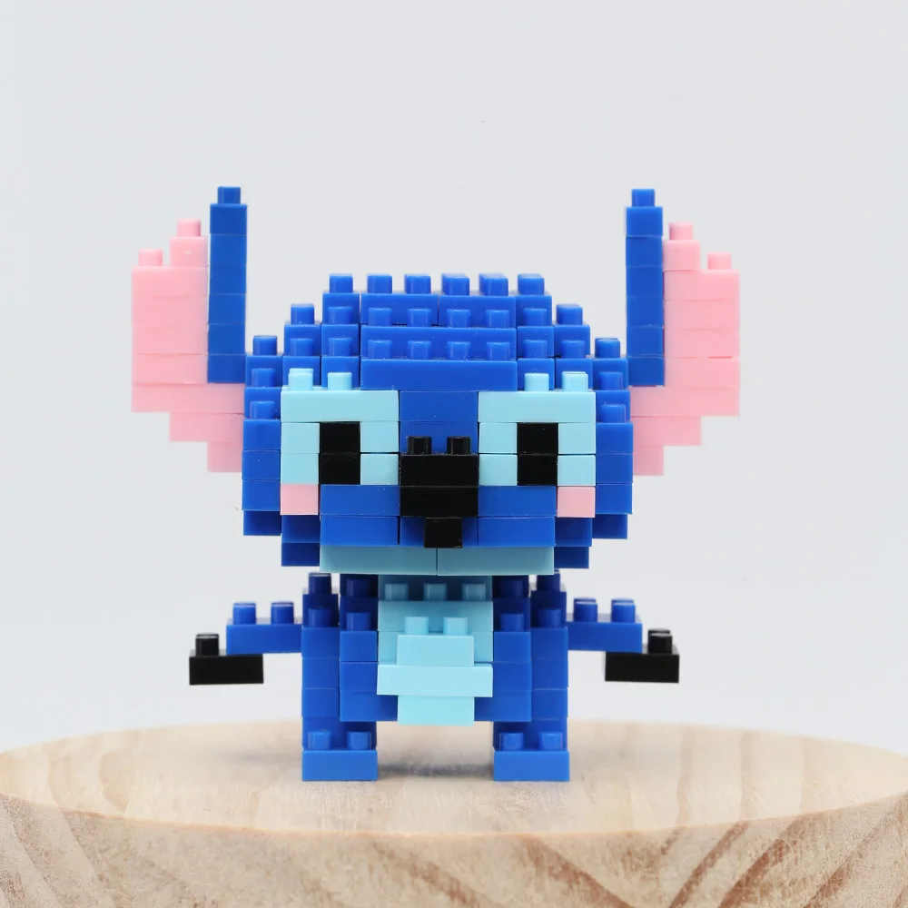 Disney Anime Princess Building Blocks Stitch Mickey Mouse mini Action toy Figures Blocks Toys Bricks Assemble Toys Kids Gifts