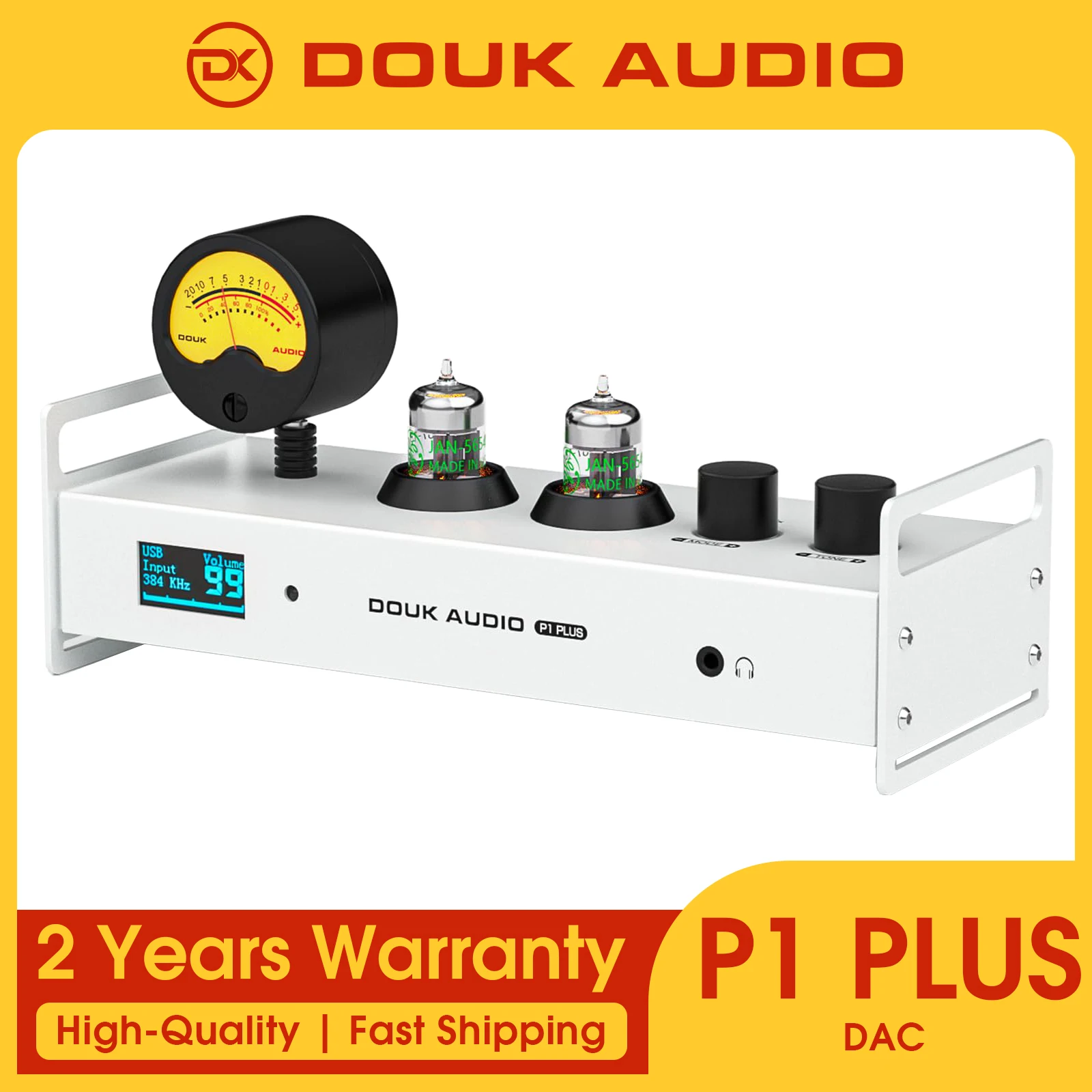 

Douk Audio P1PLUS HIFI Valve Tube Preamp with Bluetooth / USB / Coaxial / Optical IN Headphone Amp DSD256