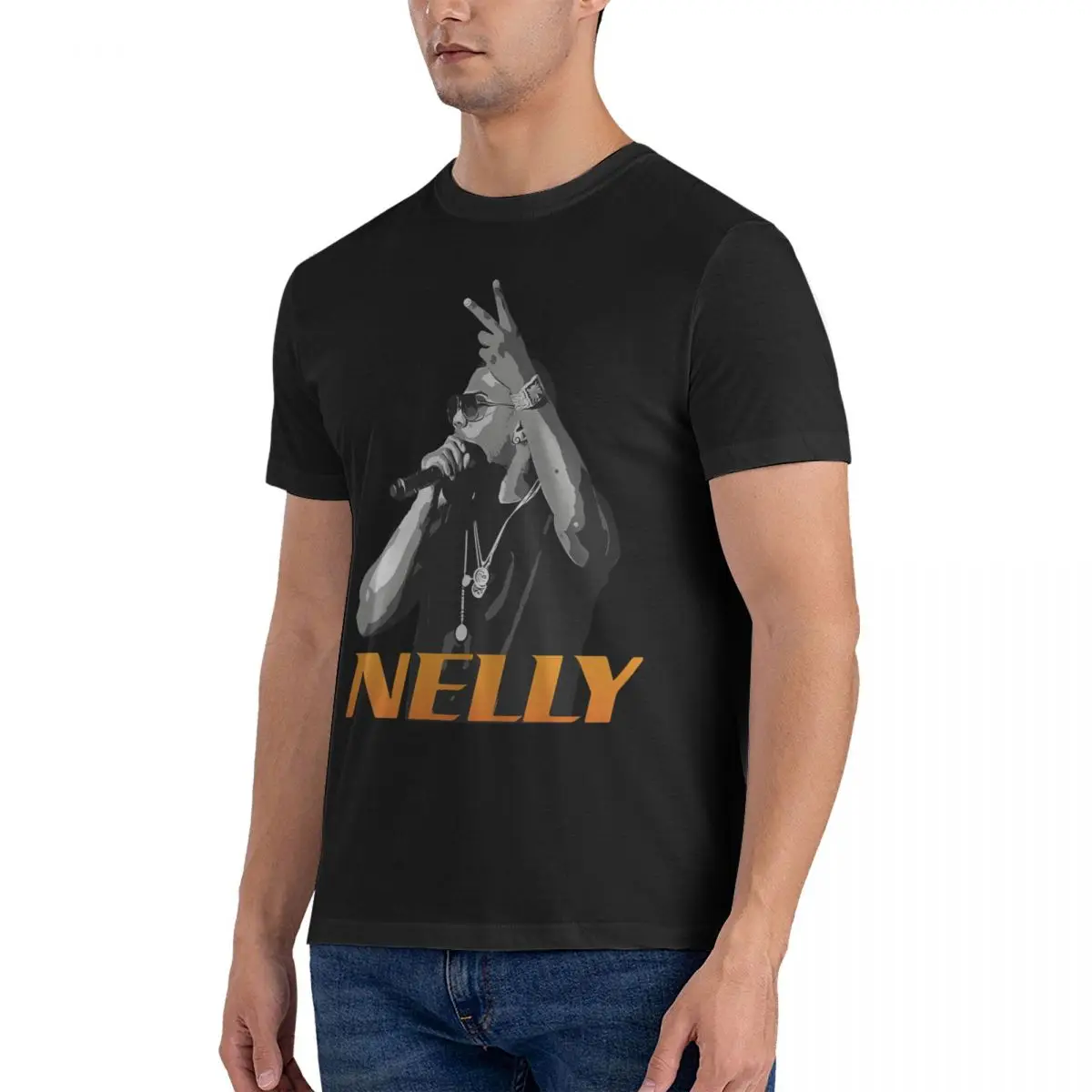 Rapper T-Shirt Men N-Nelly Unique 100% Cotton Tees O Neck Short Sleeve T Shirt Gift Idea Clothing