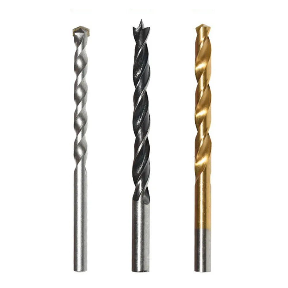 9pcs Drill Bit Set For Wood Plastic Metal Iron Concrete Construction Drill  Woodworking Hole Opener 3/4/5/6/8mm