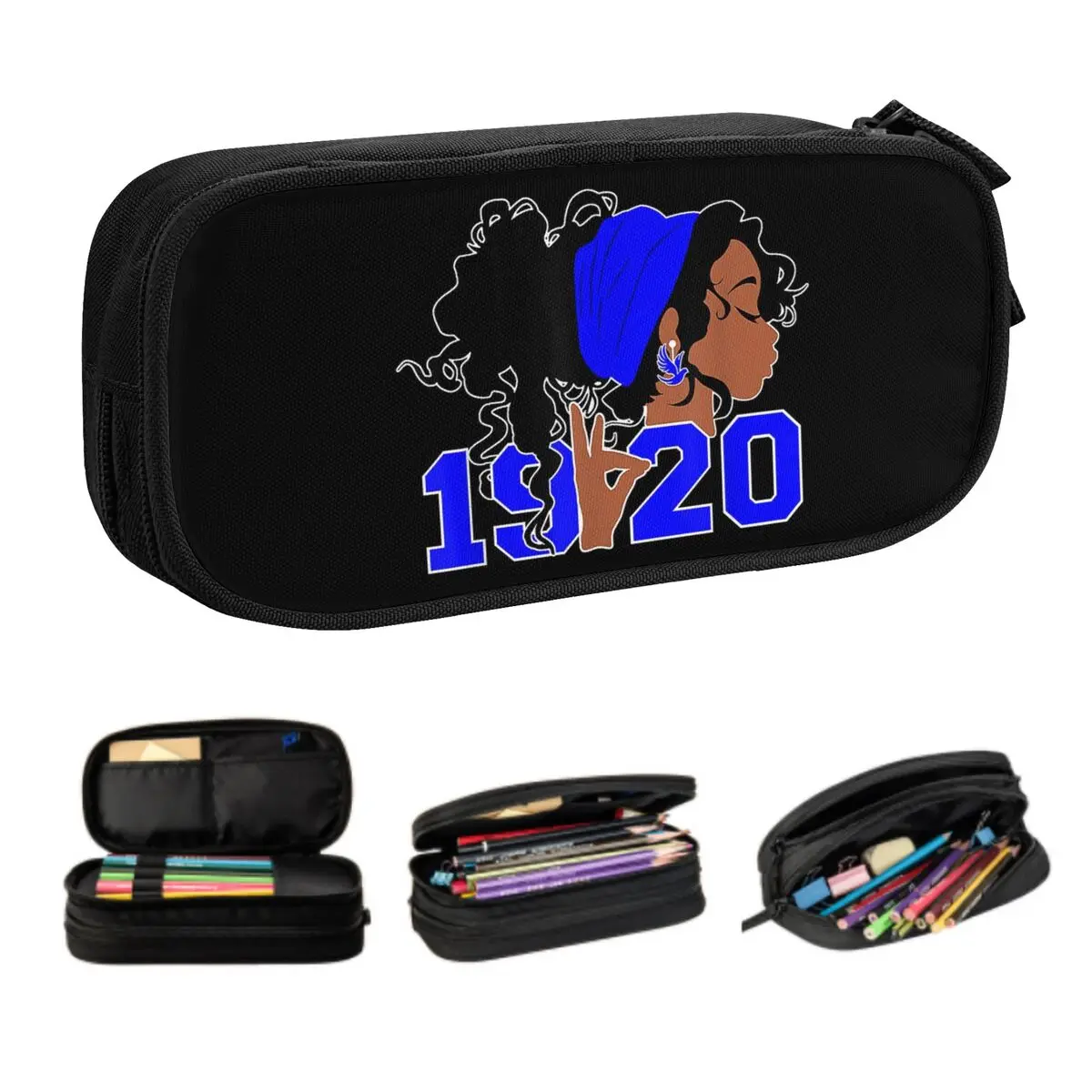 Custom Zeta Phi Beta Pencil Cases for Boy Girl Big Capacity Pen Box Bag Stationery