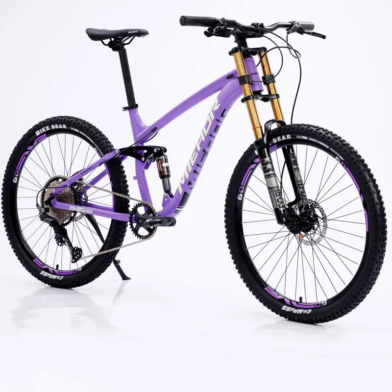 26 27.5 Inch Soft Tail Mountain Bike 11 Speed Double Damping Downhill DH Bicycle Aluminum  Alloy MTB for Adults Hydraulic Brake