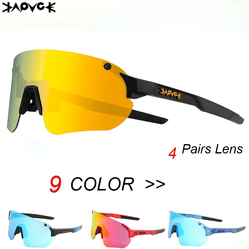 Kapvoe Polarisierte Fahrradbrille für Herren, photochrome Sonnenbrille, Rennrad, MTB, Fahrrad, Reiten, Sport, Damen, Brillen, Laufen