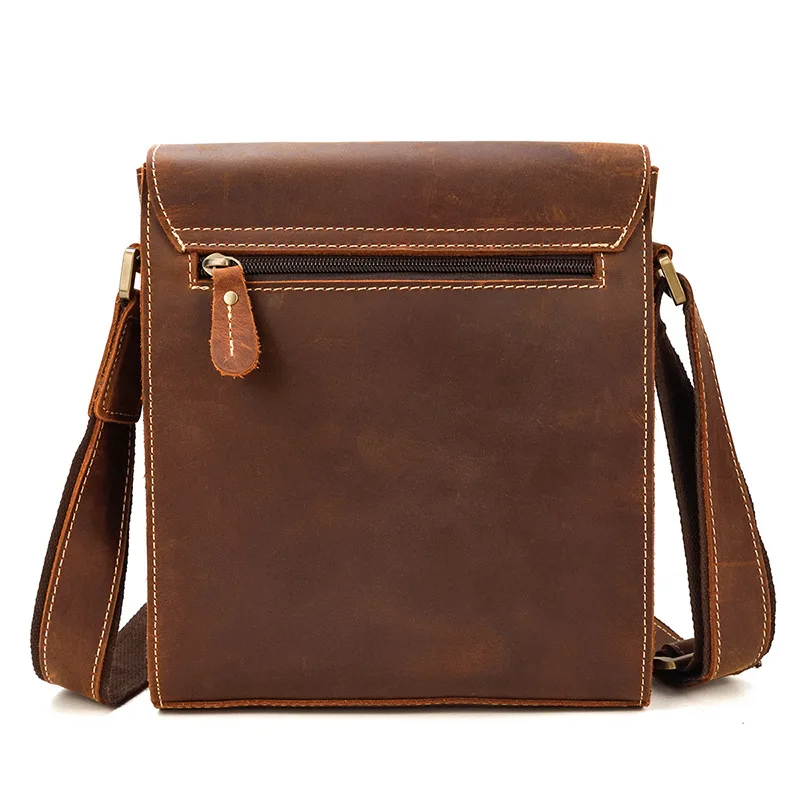 Men Shoulder Bag Genuine Leather Messenger Bag Cowhide Flap Men Crossbody Bags Vintage Man Bags 2022 Male Business Shoulder Bag