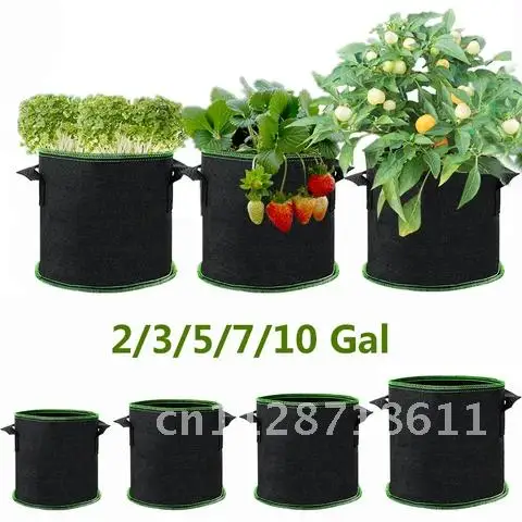 2/3/5/7/10Gallon Planting Potato Tomato Fabric Container Vegetable Nursery Pots Bag Flower Plants Grow Bags Home Garden Decor