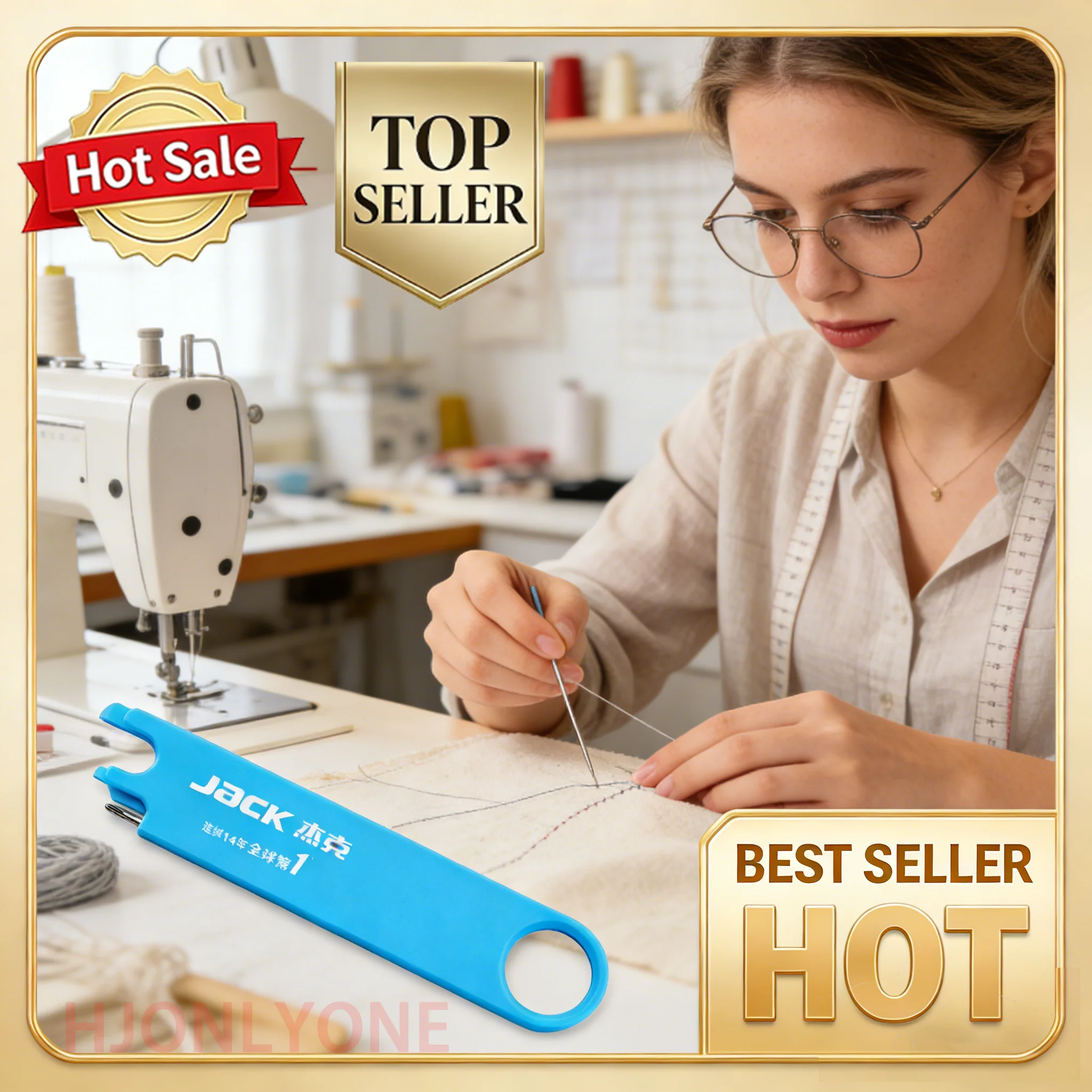 Magnetic Storage Sewing Tool Anti-Pinch Needle Threader Ruler Magnifying Glass Multi-Function Sewing Accessories