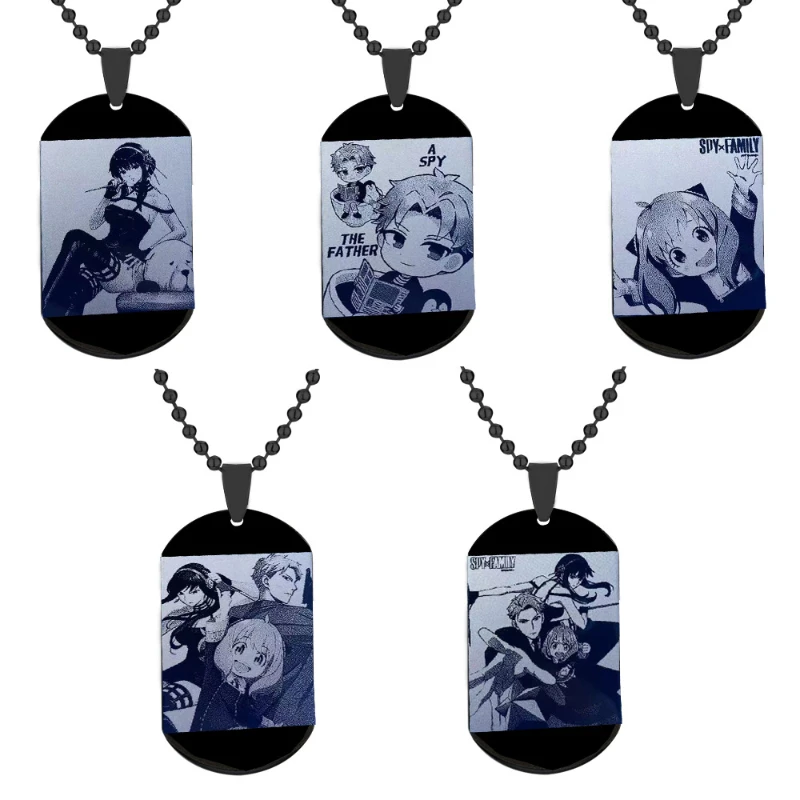 Yor Forger Loid Forger Anya Forger Popular Anime Accessories Stainless Steel Necklace Cartoon Character Pendant Fashion Jewelry