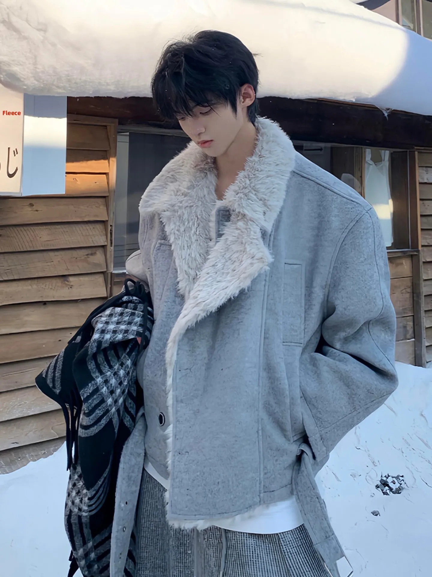 

Женская утепленная куртка с двубортной застежкой и коротким меховым воротником, в корейском стиле, из искусственного меха норки, зимняя верхняя одежда