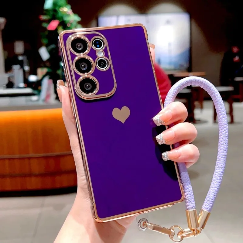 Elegante weiche TPU tragbare Lanyard Fall für Samsung Galaxy S26 Ultra S25Edge S24 S23 S21 FE S22 Plus Anti-Drop schützen Soft Shell