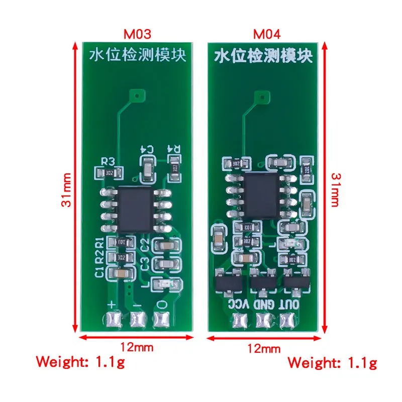 5PCS M03 M04 Water Level Detection Module Sensor Green Non-contact Liquid Level Touch Switch Liquid Sensor