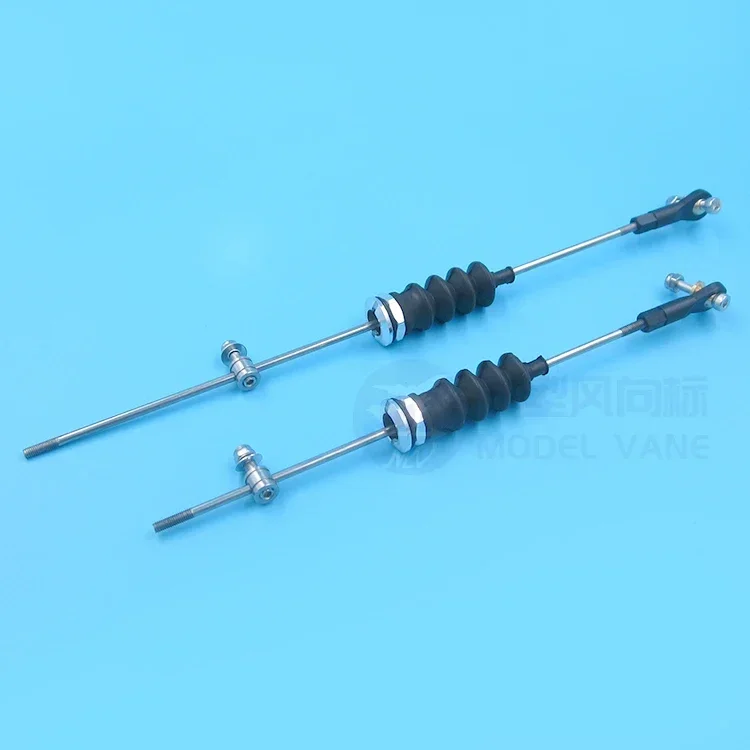 3mm Servo Linkage Set M3 Ball Joint+Stopper Adjuster+Seal Bellow+10-30mm Push Rod Kit Model Boat Rudder Metal Connection Part